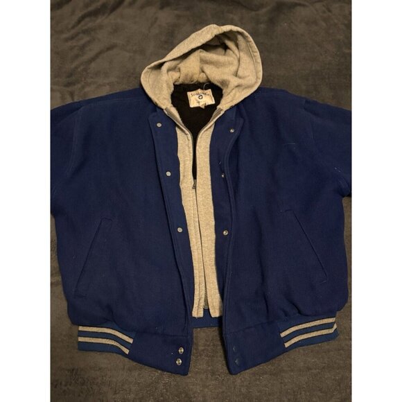 Spalding Other - Vintage Spalding Wool Blend Varsity Bomber Coat Large Heavy XL Lined VTG 80s